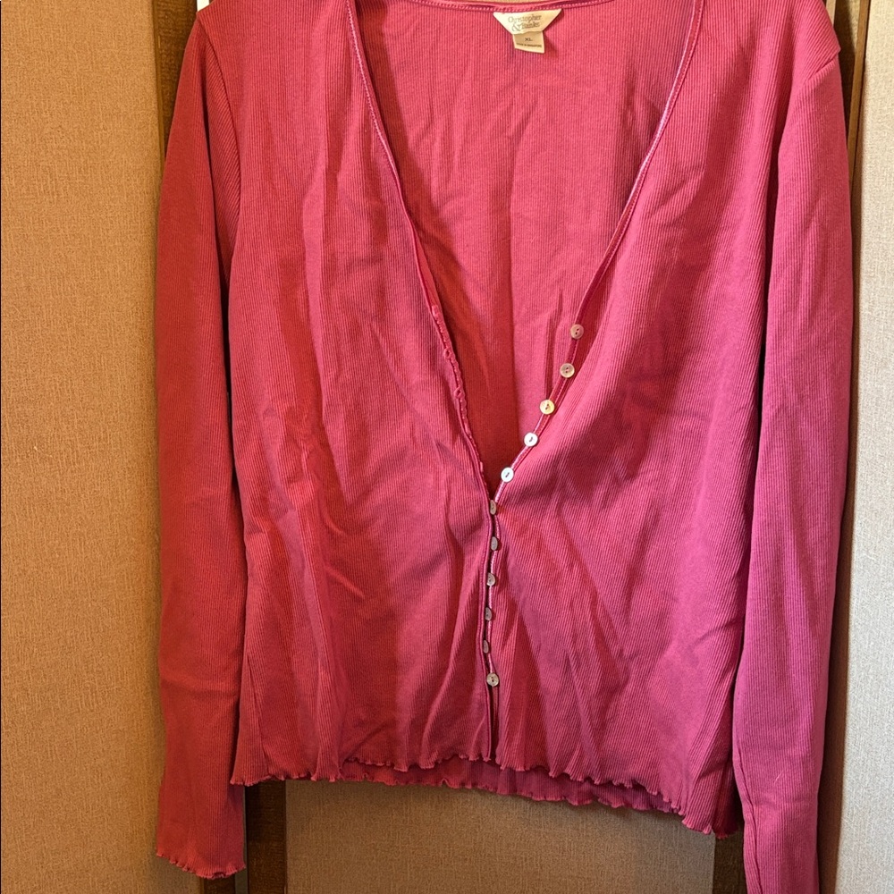Christopher and banks rose Button-Up Cardigan xl